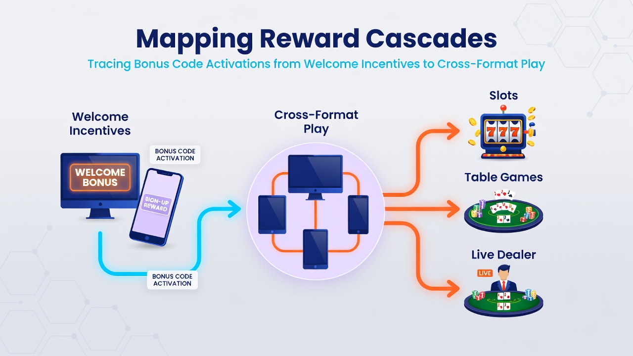 Visualisierung von Reward-Cascades und Cross-Format-Aktivitäten auf mobilen Geräten