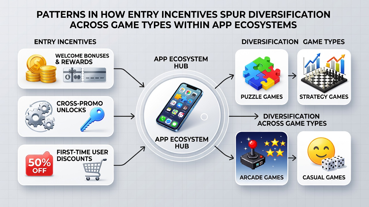 Darstellung von Nutzerpfaden und Diversifikationsmustern in Gaming-Apps