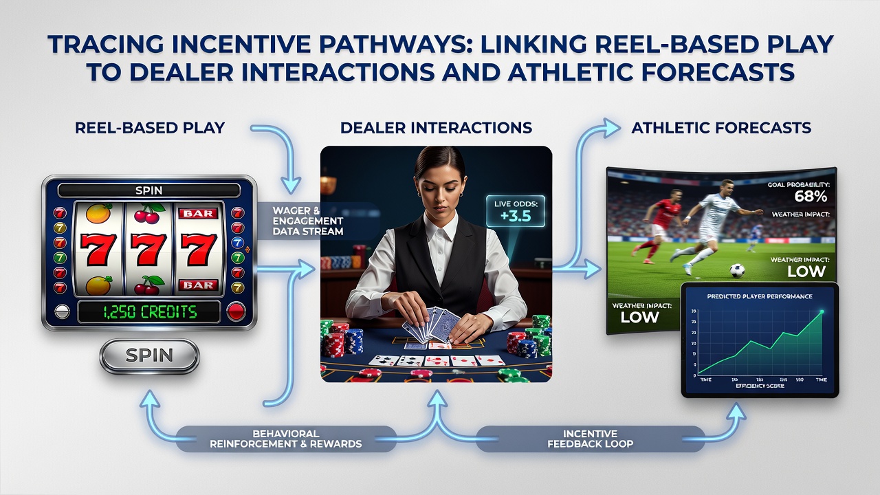 Diagramm mit Anreizpfaden von Slots zu Live-Dealer und Sportwetten